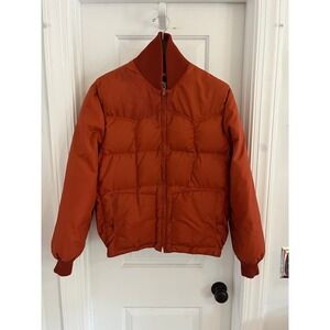 Vintage Miller Miller Miller Down Puffer Jacket Orange Rust